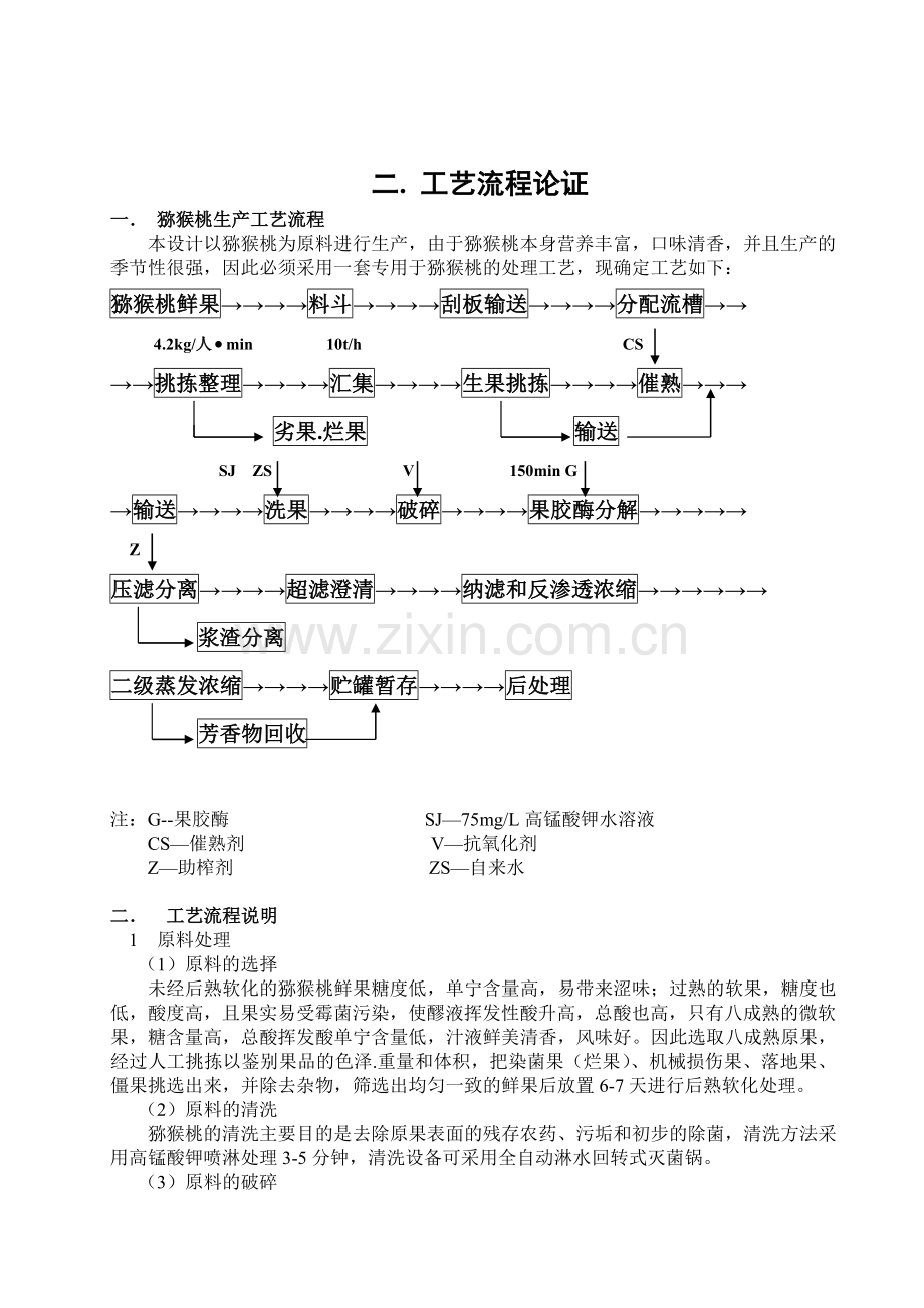猕猴桃果汁厂课程设计.doc_第2页