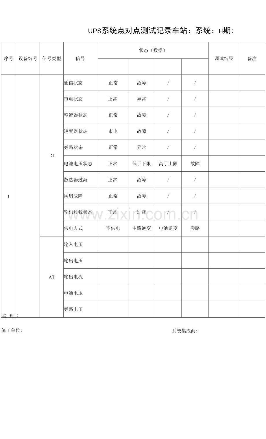 UPS系统点对点测试记录.docx_第1页
