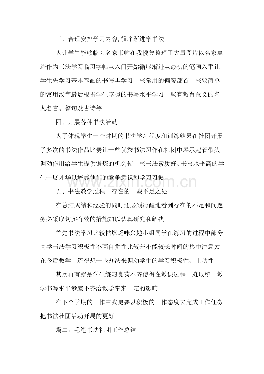 书法社团活动总结范文四篇.doc_第2页