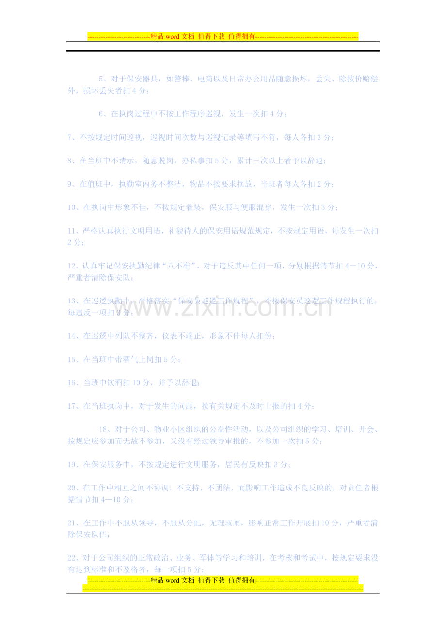物业小区保安考核细则2008..doc_第2页