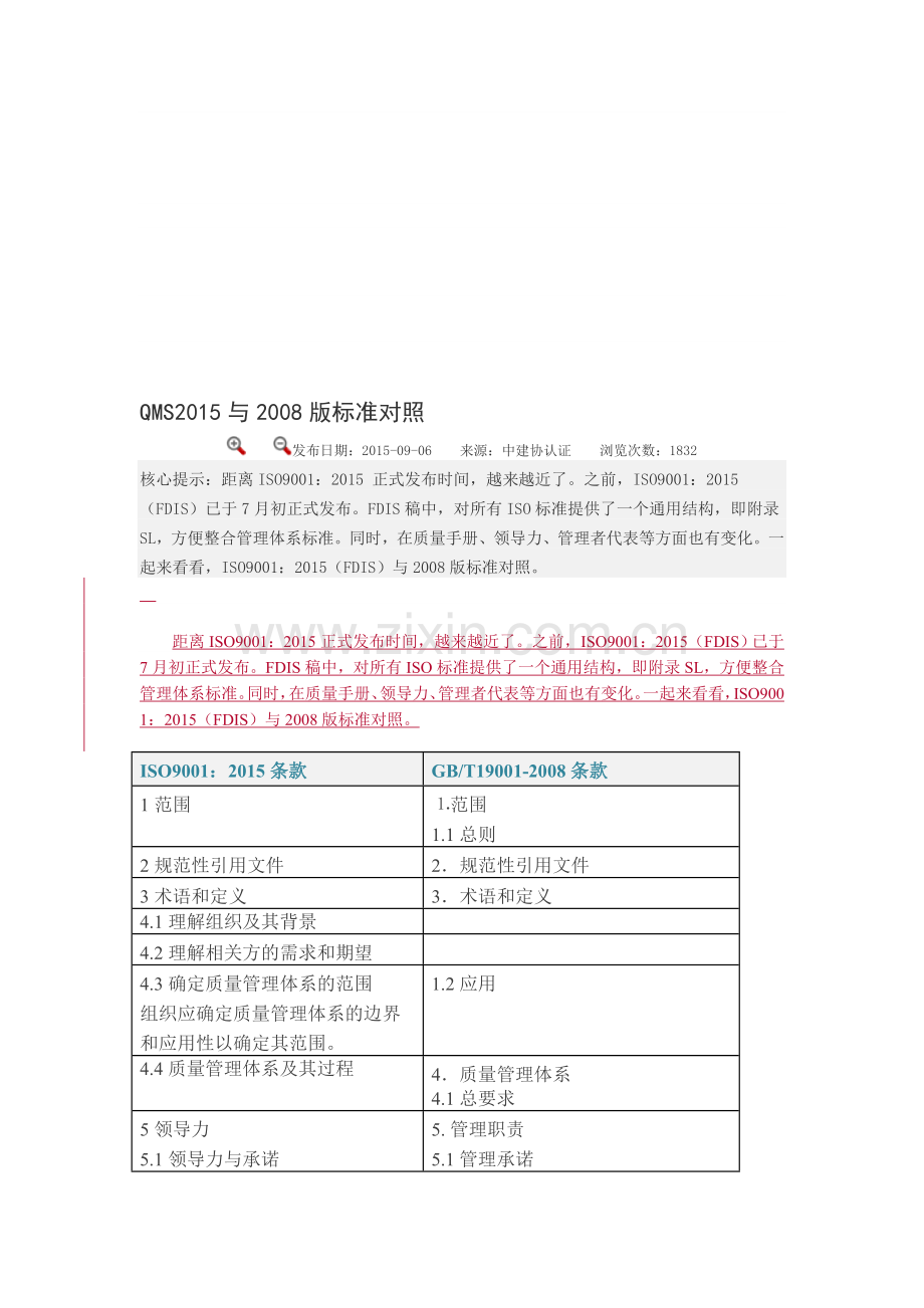 国际质量管理体系GBT-2016与2008版标准对照.doc_第1页