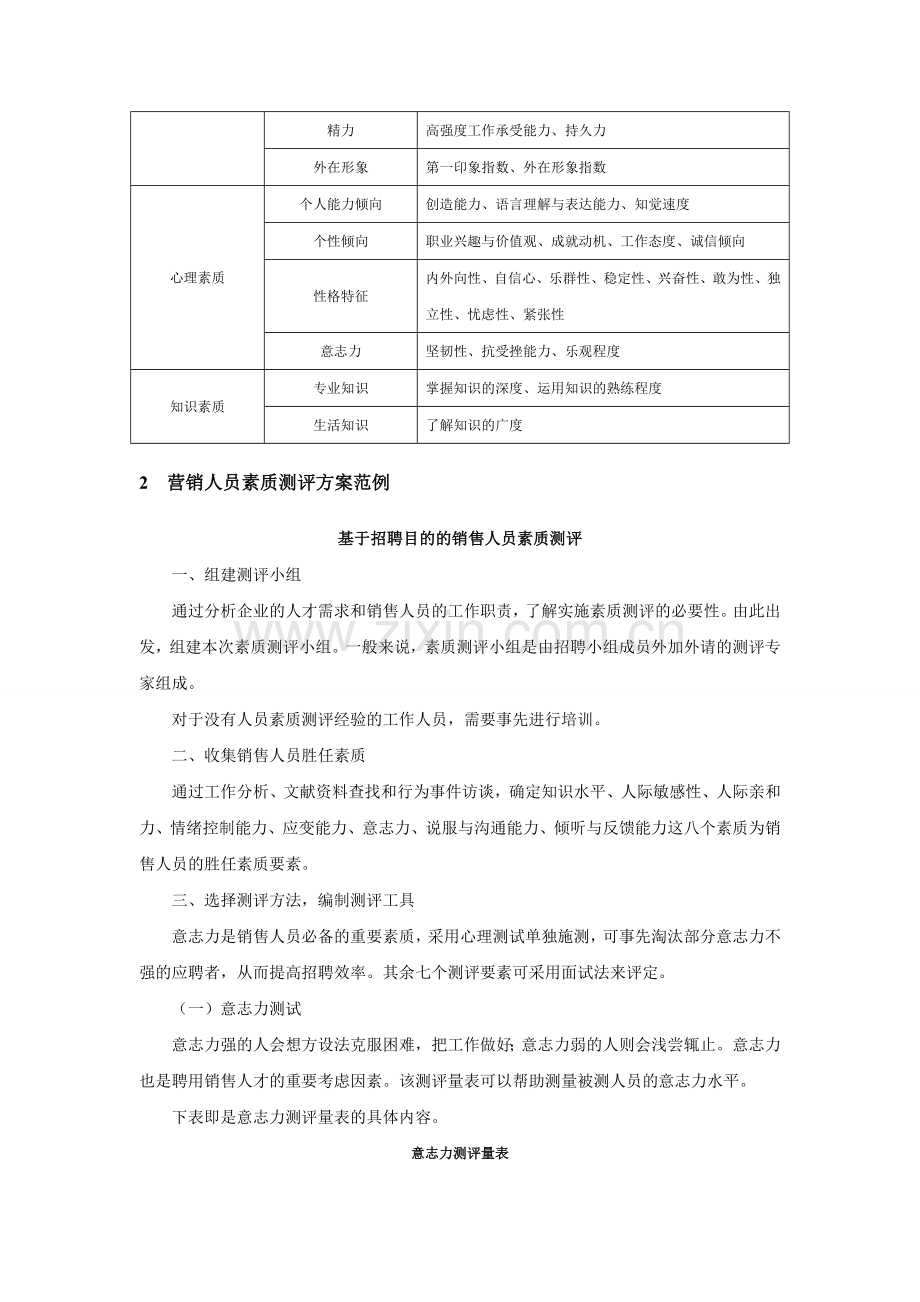 营销人员素质测评设计方案.doc_第2页