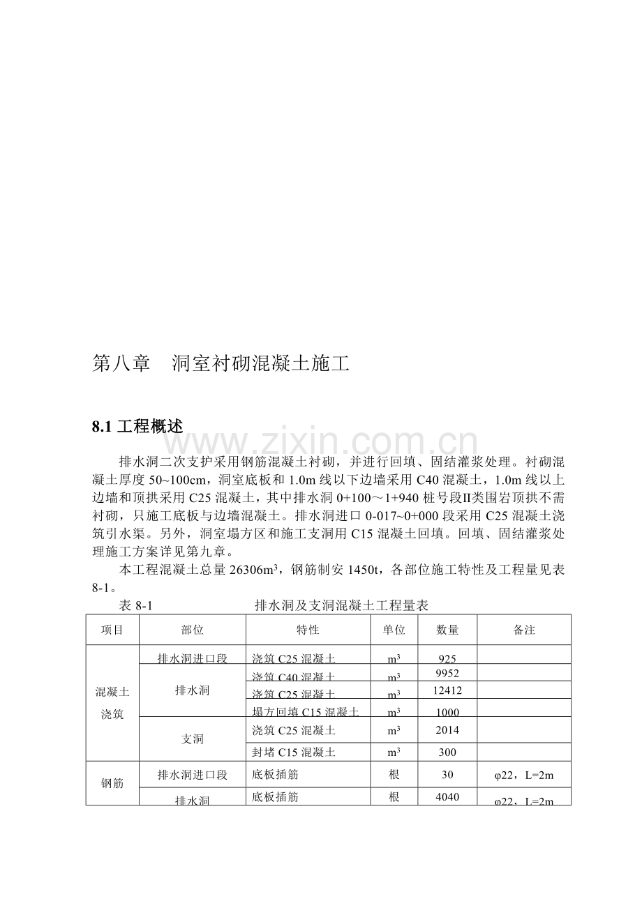 8洞室衬砌混凝土施工.doc_第1页