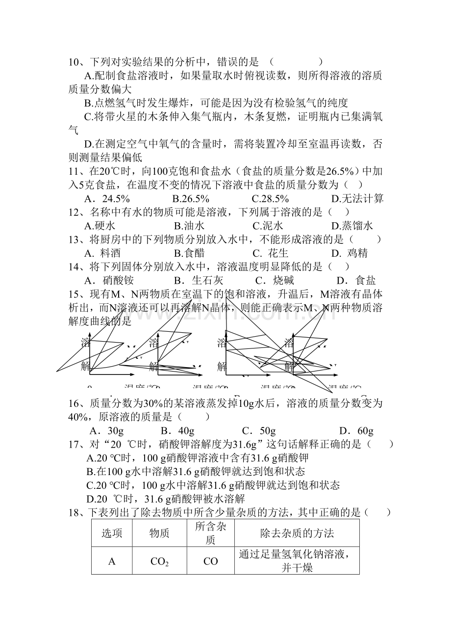 九年级化学下册单元综合测试题15.doc_第2页