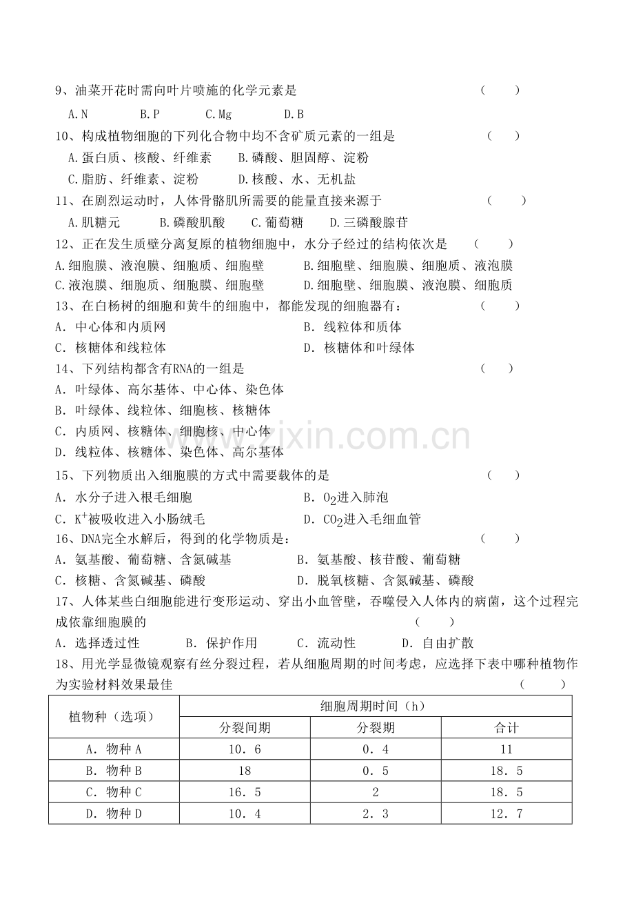 生物会考模拟试题.doc_第2页