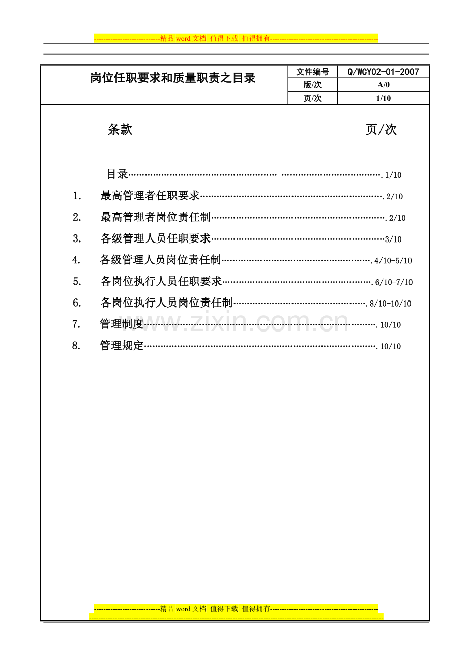 1岗位任职要求和职责.doc_第1页