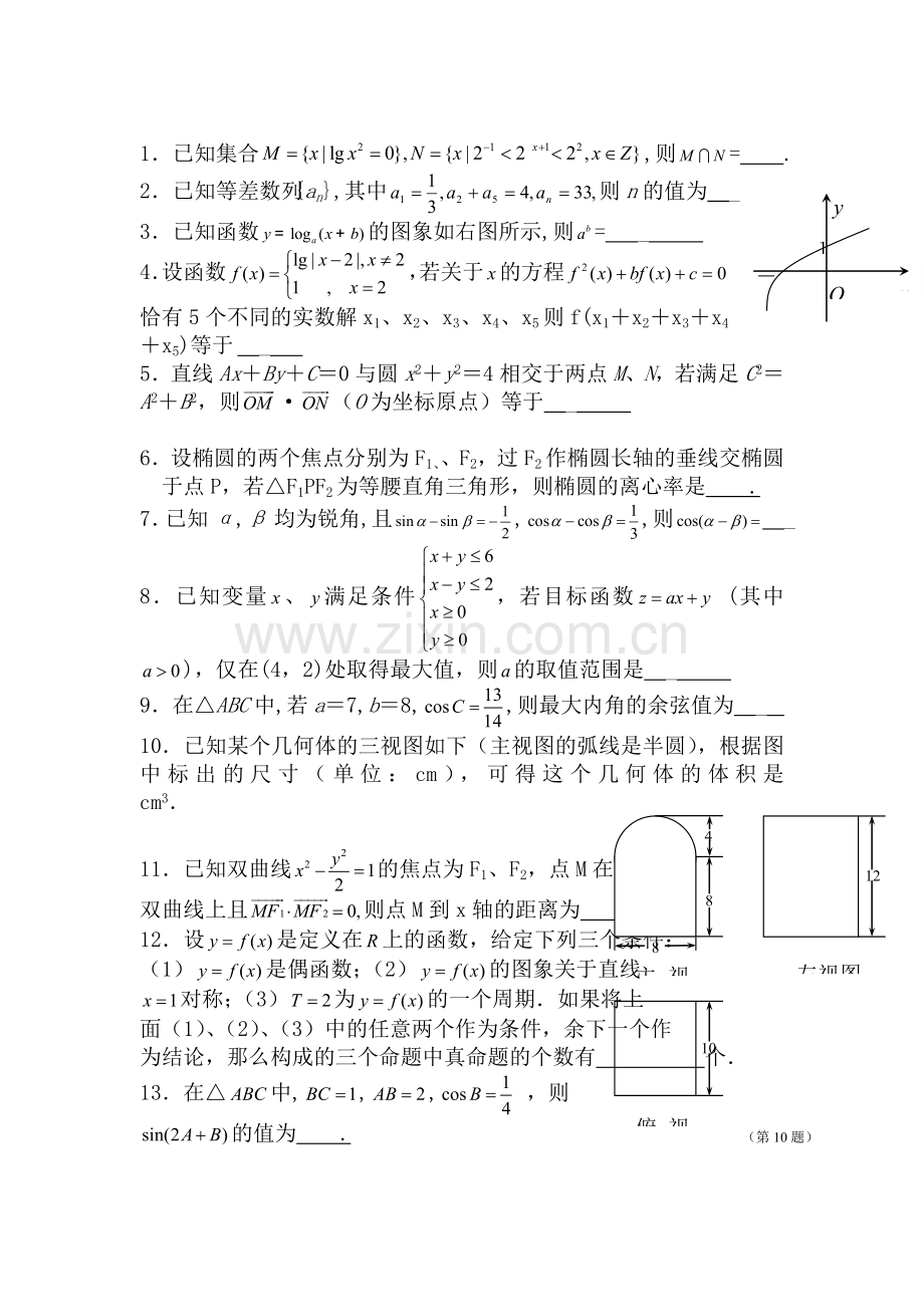 高二数学下册填空题专练题18.doc_第1页