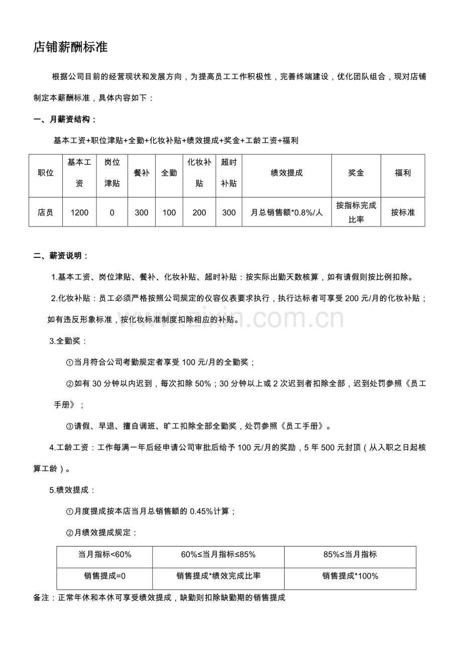 终端店铺薪资制度.doc_第1页