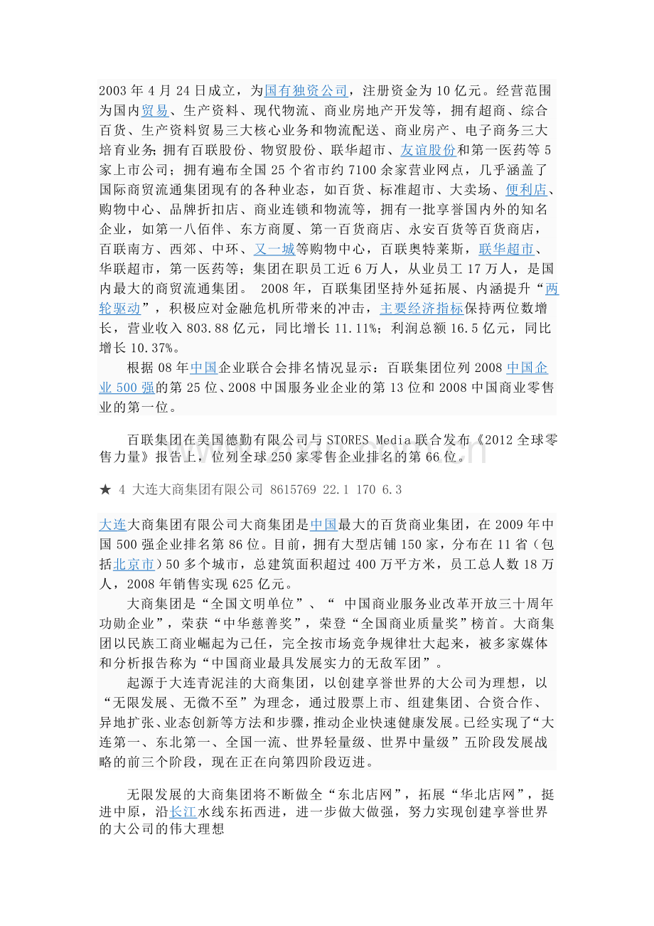 全国十大连锁企业及其基本概况.doc_第2页