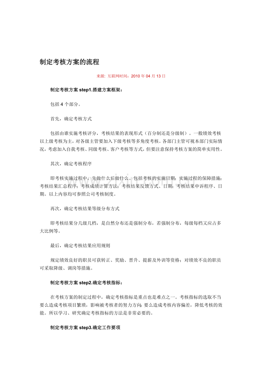 制定考核方案的流程.doc_第1页