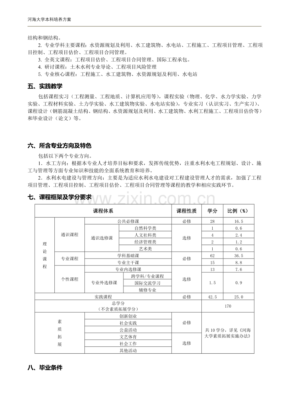 水利水电工程专业(水利水电建设与管理方向).doc_第2页