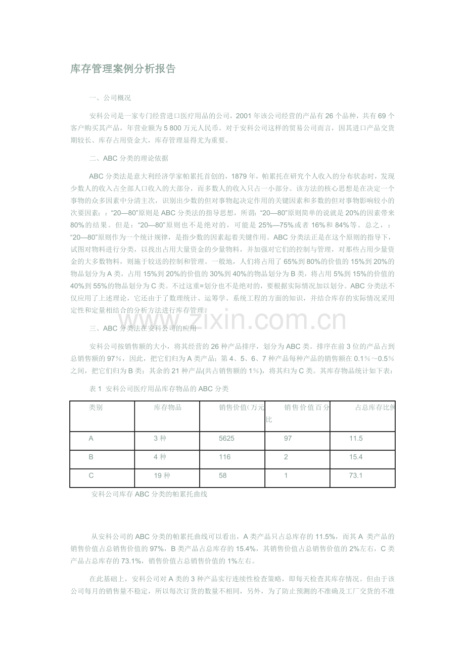库存管理案例分析报告.doc_第1页