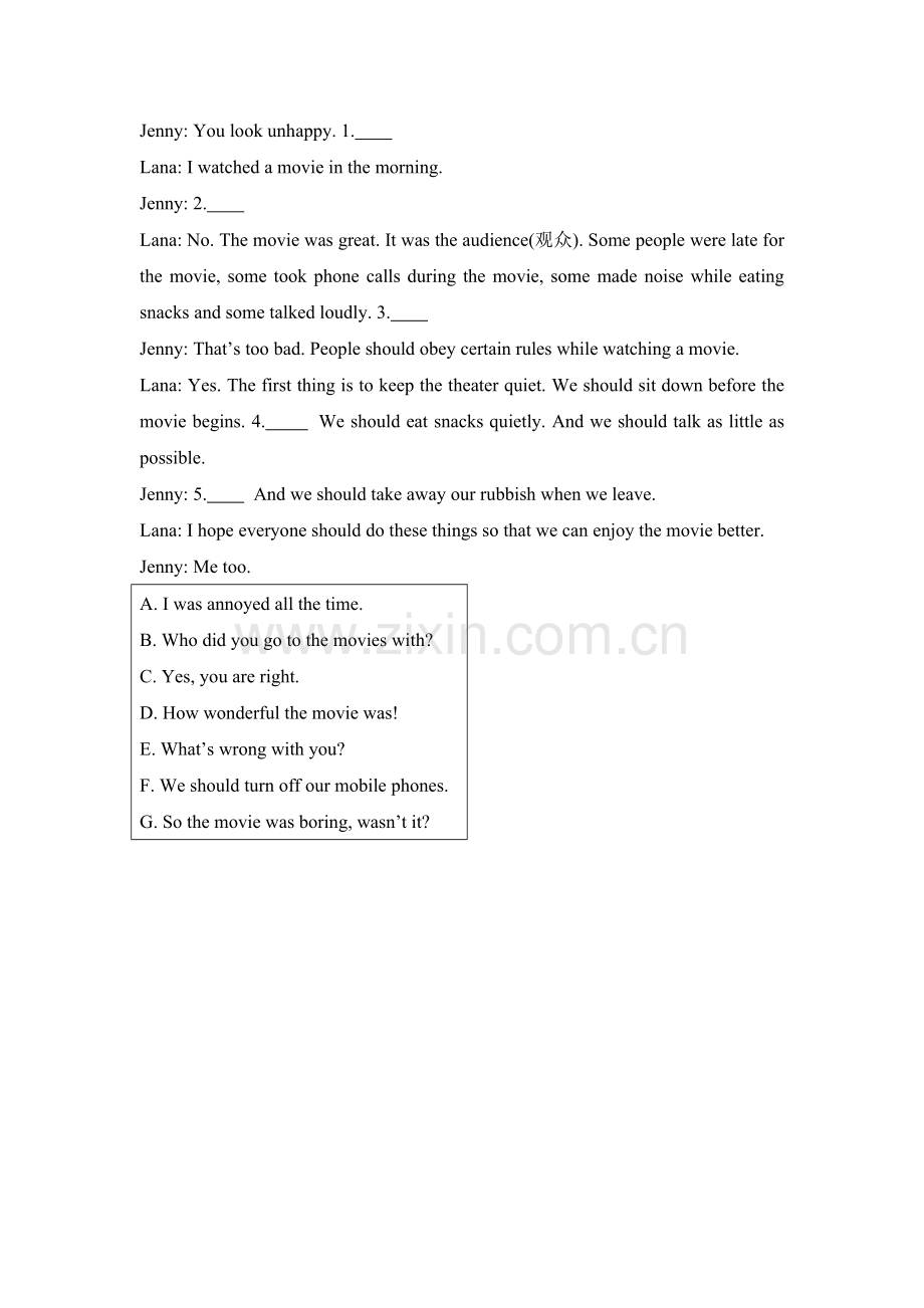 2016-2017年八年级英语上册单元随堂练习题21.doc_第2页