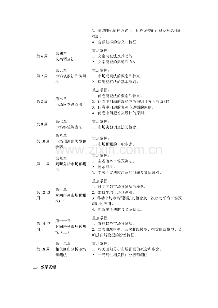 市场调查与预测课程教学实施方案.doc_第2页