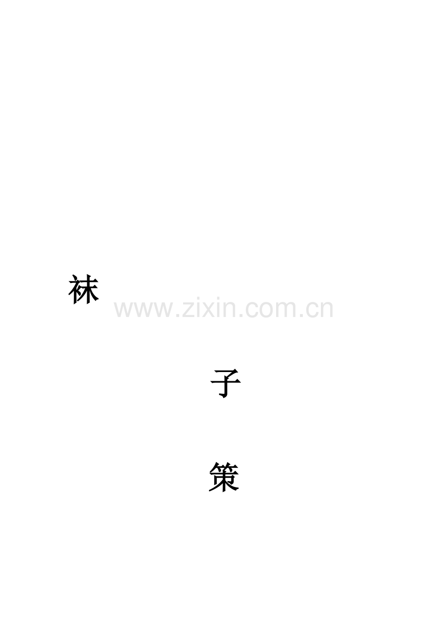 袜子营销营销策划书.doc_第1页