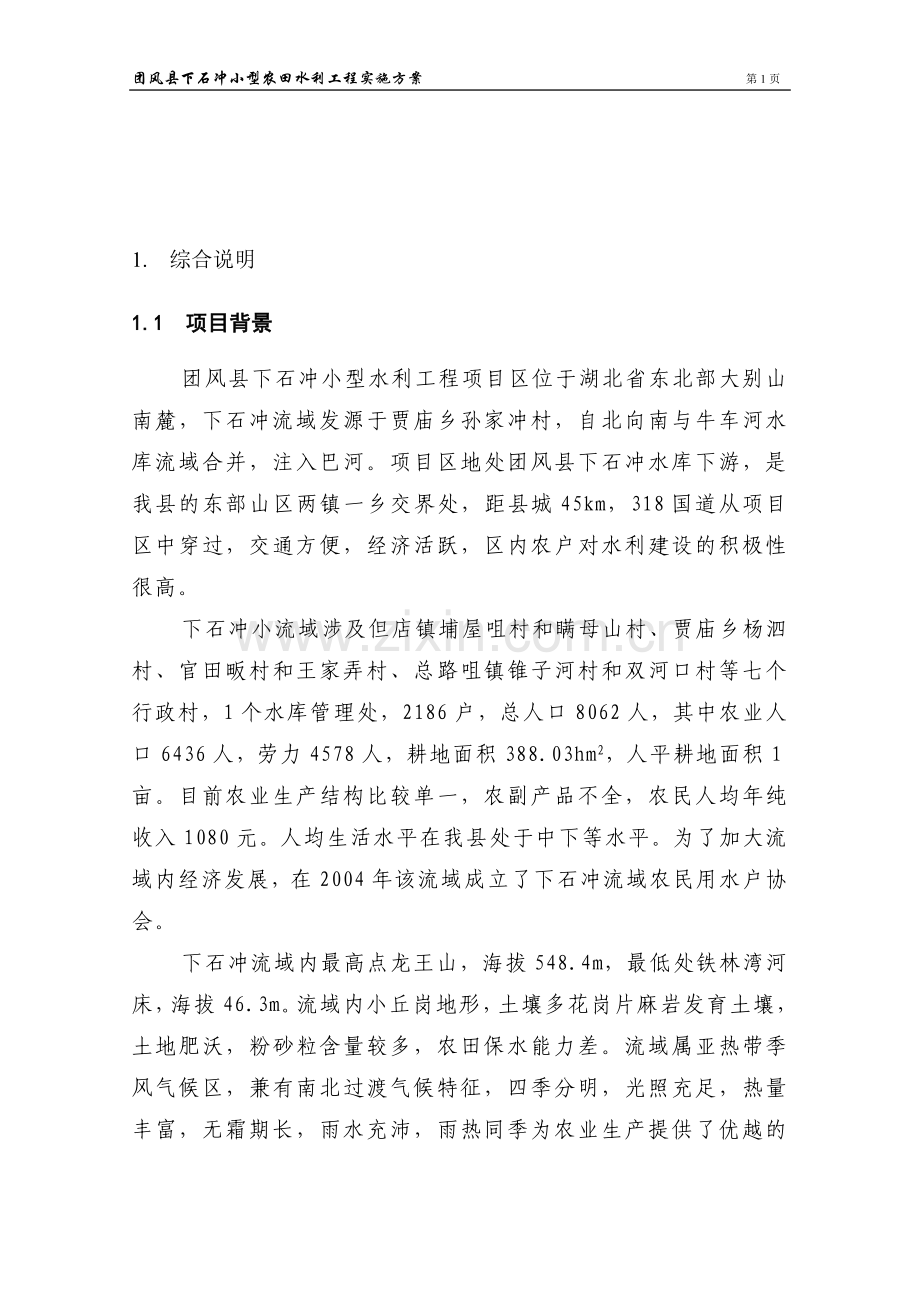 农田水利实施方案.doc_第1页