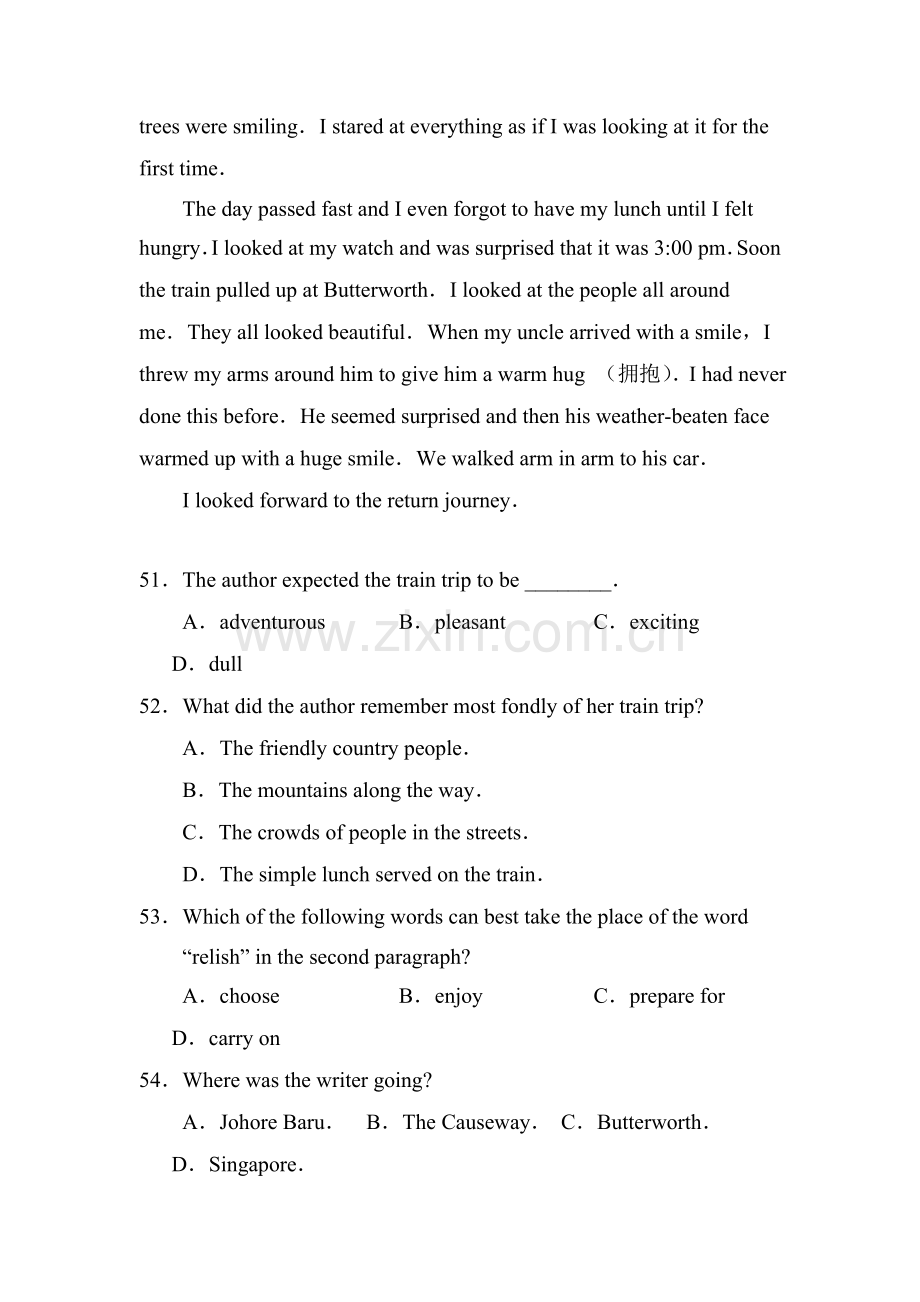 2016届高考英语第二轮阅读理解调研复习题2.doc_第2页