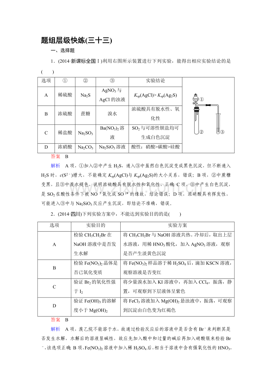 2016届高考化学考点阶段检测33.doc_第1页