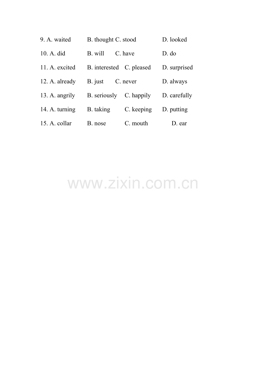 2018届中考英语完形填空复习训练19.doc_第2页