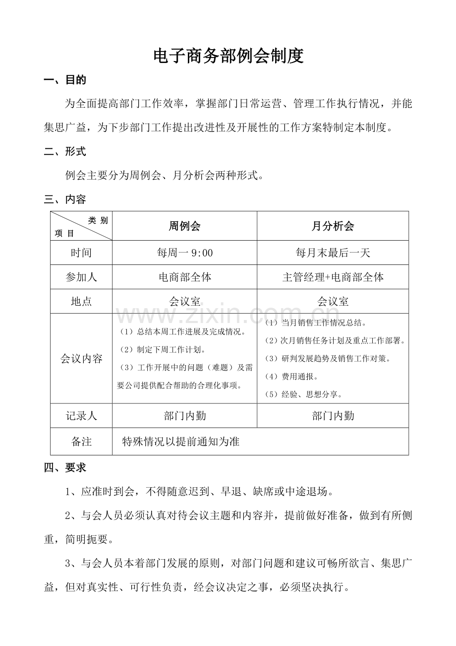 销售例会电子商务例会制度.doc_第1页