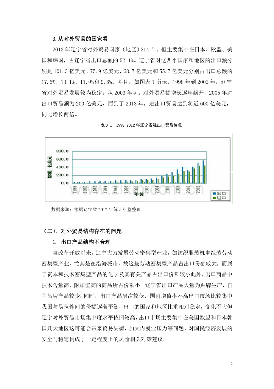 辽宁对外贸易市场结构调整与转型升级的对策研究.doc_第2页