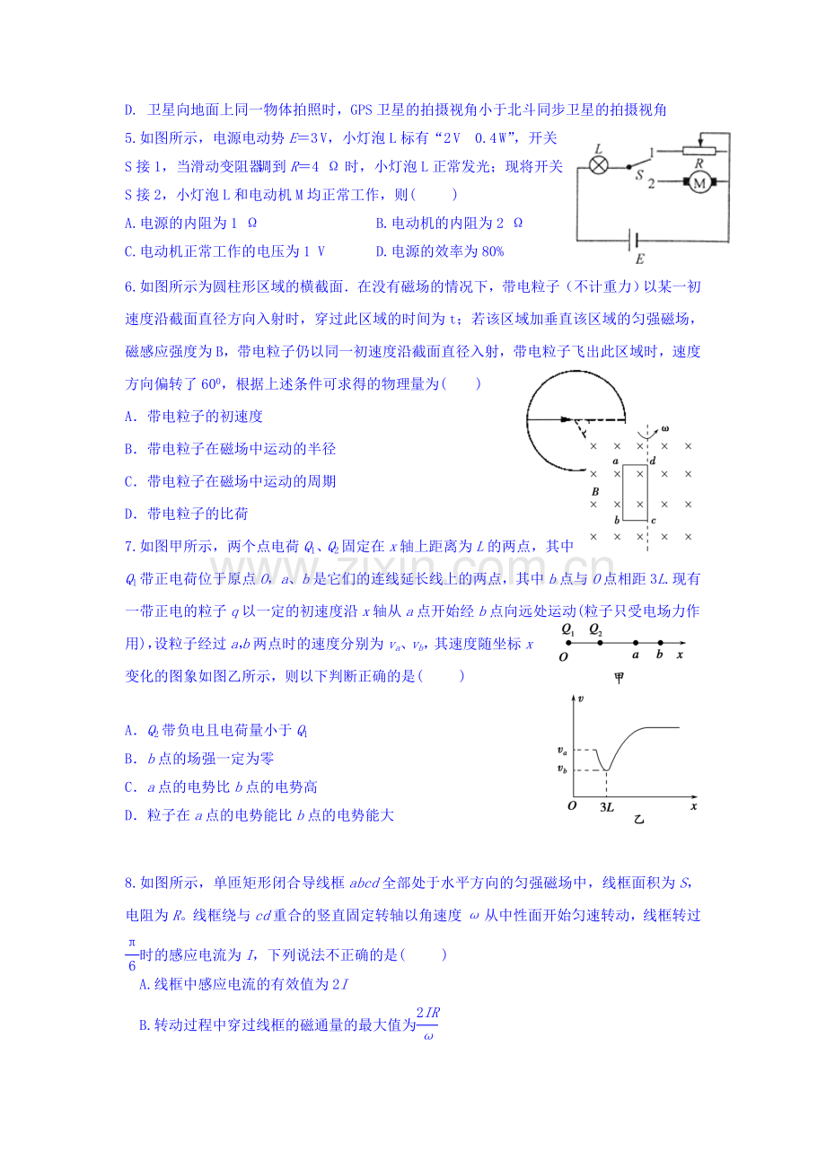 江西省丰城中学2016届高三物理下册周练试卷1.doc_第2页