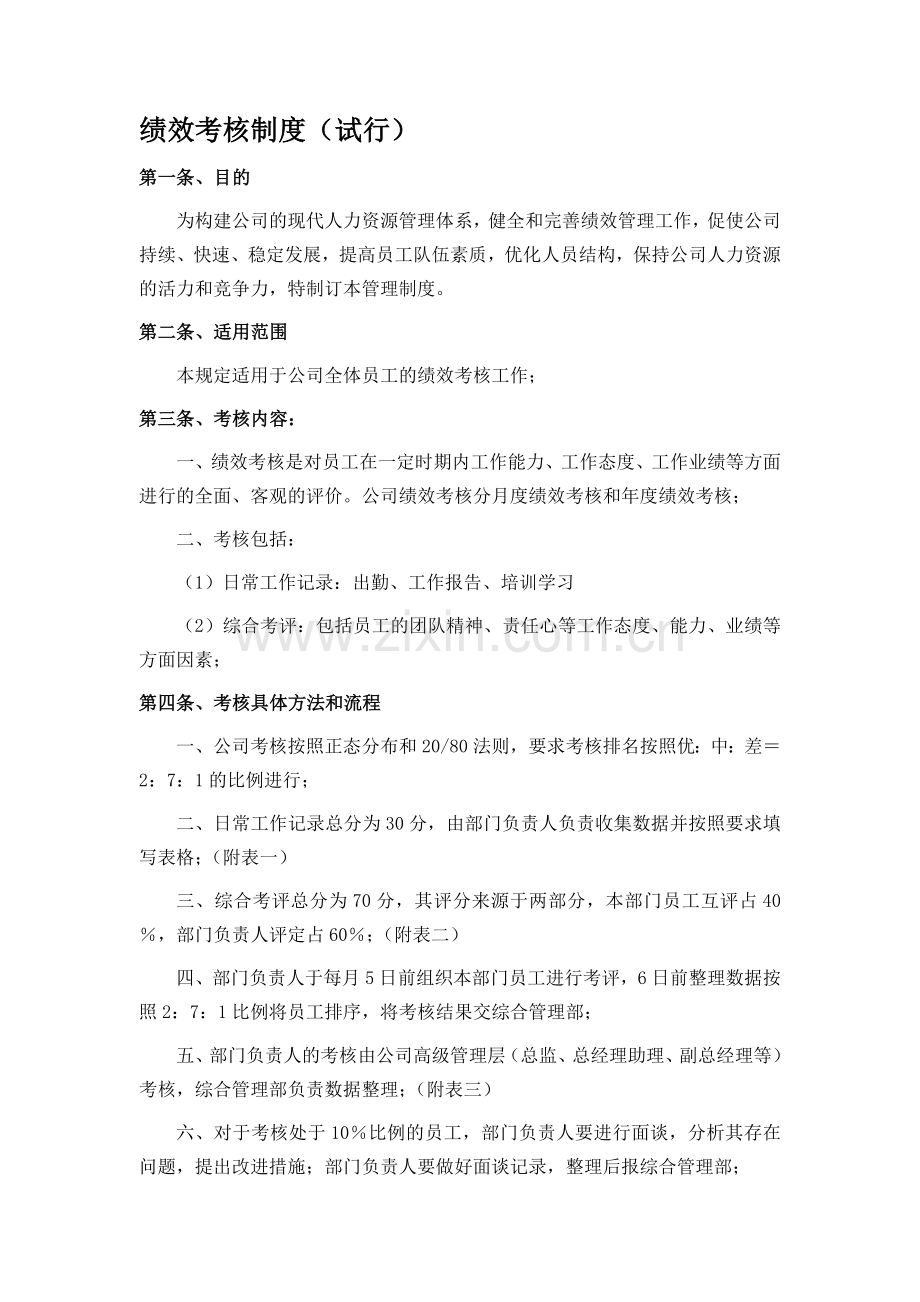 小公司考核制度.doc_第1页