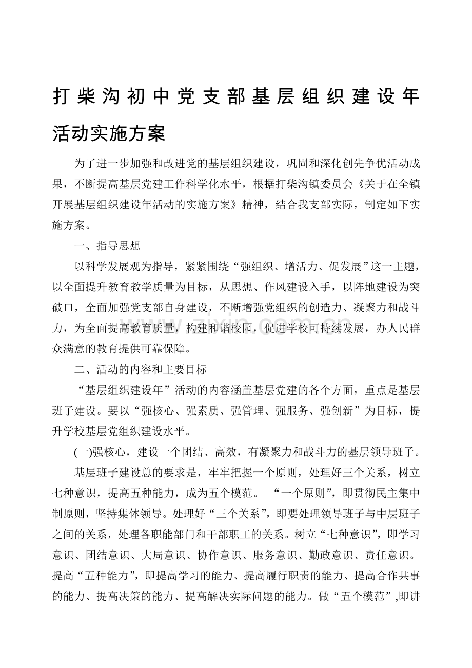 组织建设年活动方案.doc_第1页