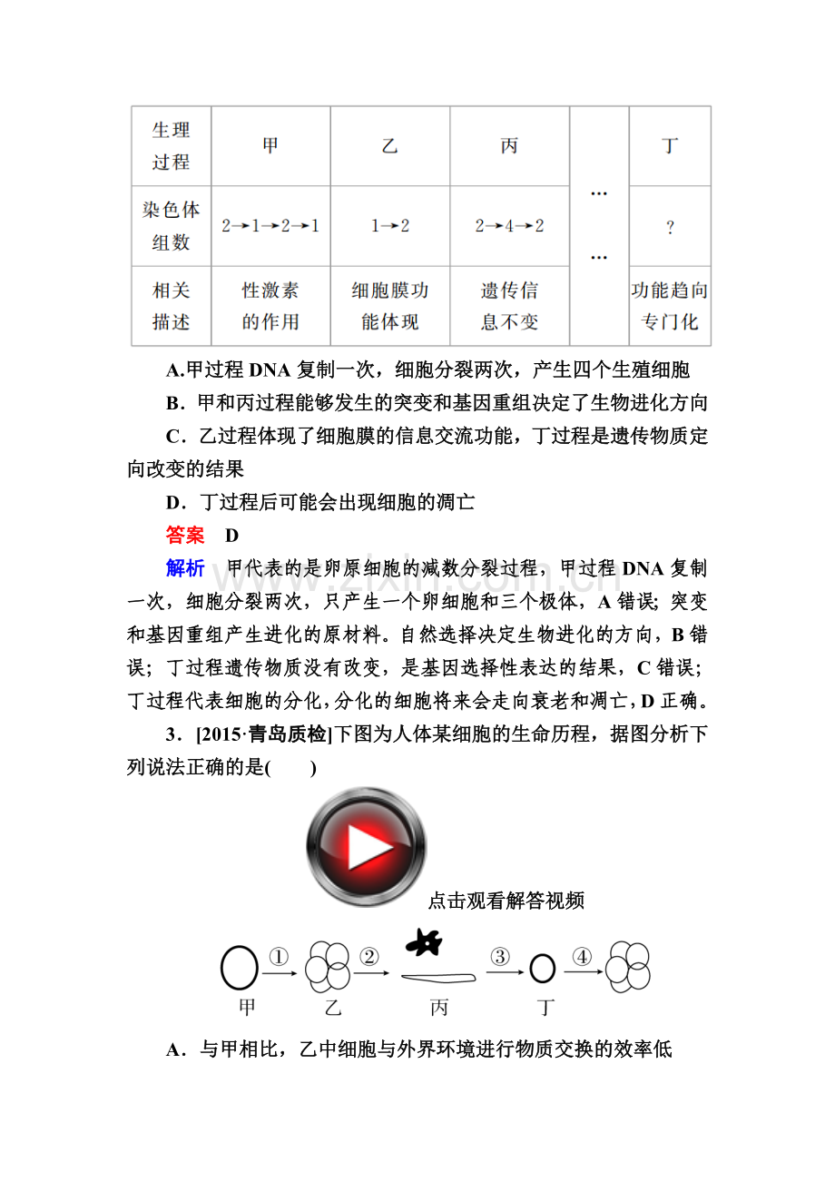 2016届高考生物第二轮知识点诊断测试题13.doc_第2页