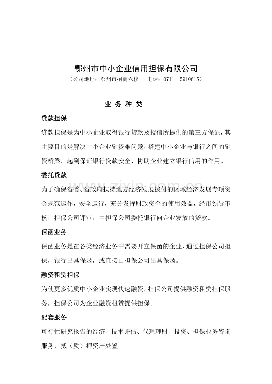 鄂州市中小企业信用担保有限公司.doc_第2页