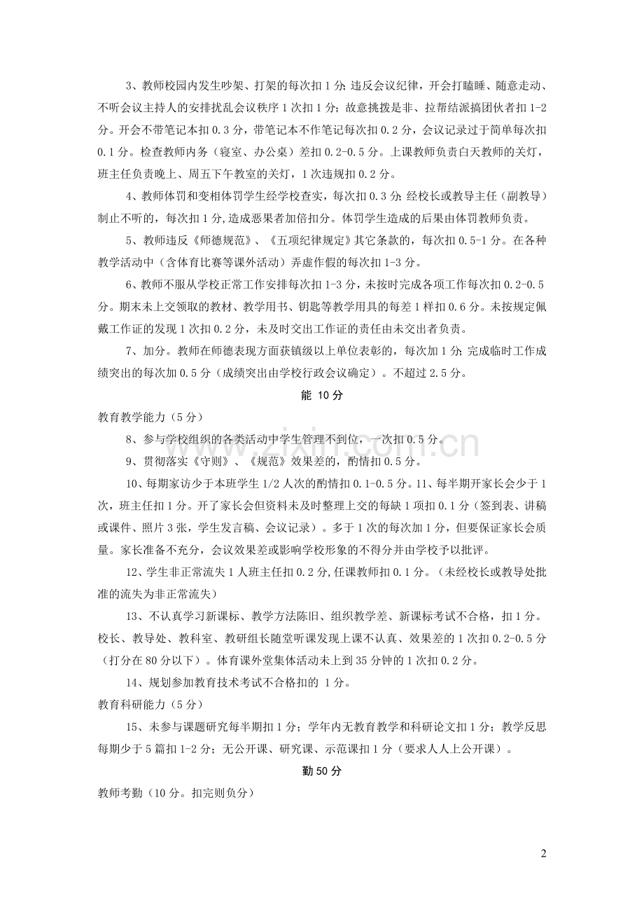 2014绩效工资分配方案-(定稿).doc_第2页