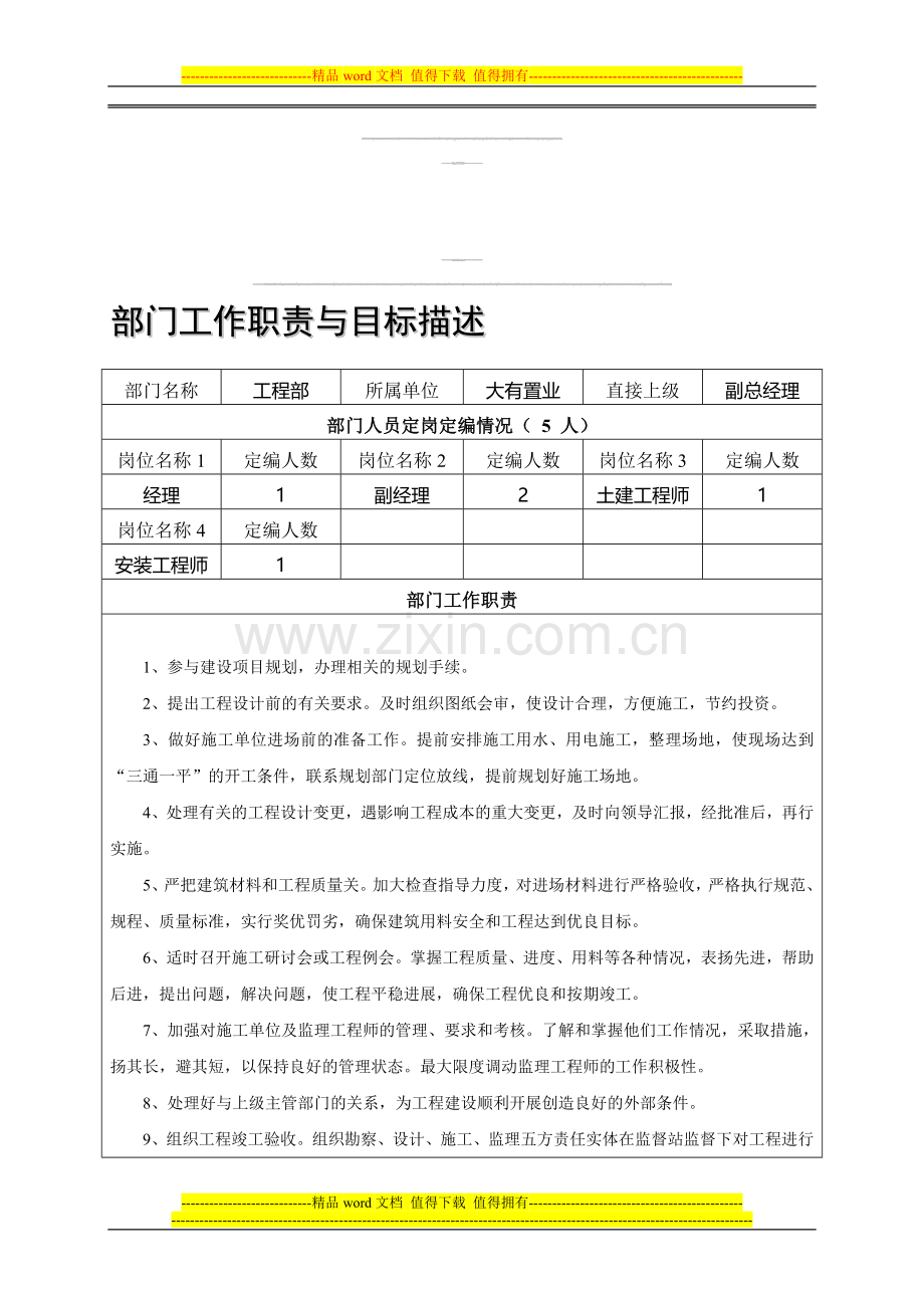 0大有置业工程部工作职责.doc_第1页