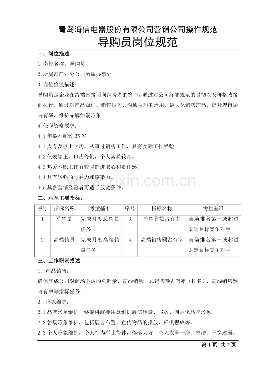 10导购员岗位规范(试行).doc_第1页
