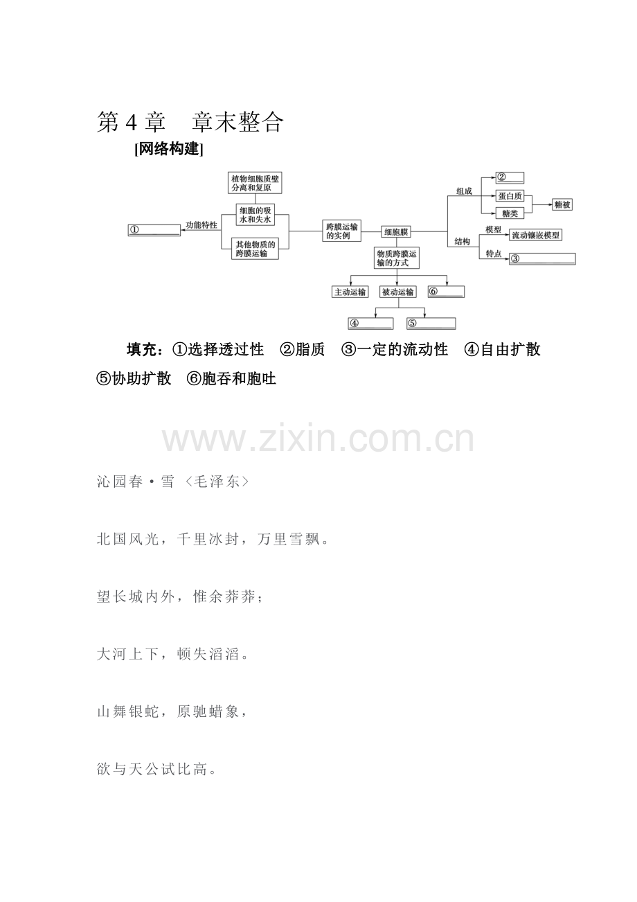 2016-2017高一生物上册课时模块综合检测题24.doc_第1页