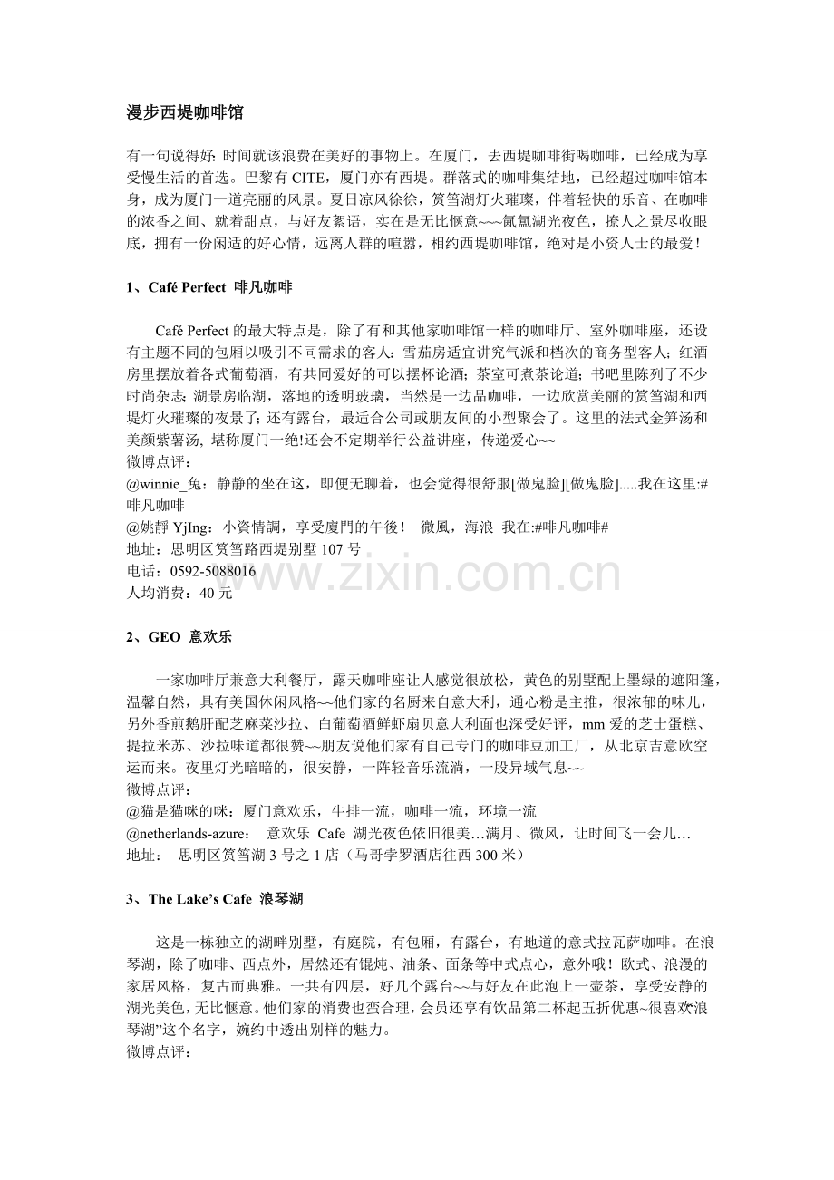 西堤咖啡一条街.doc_第1页