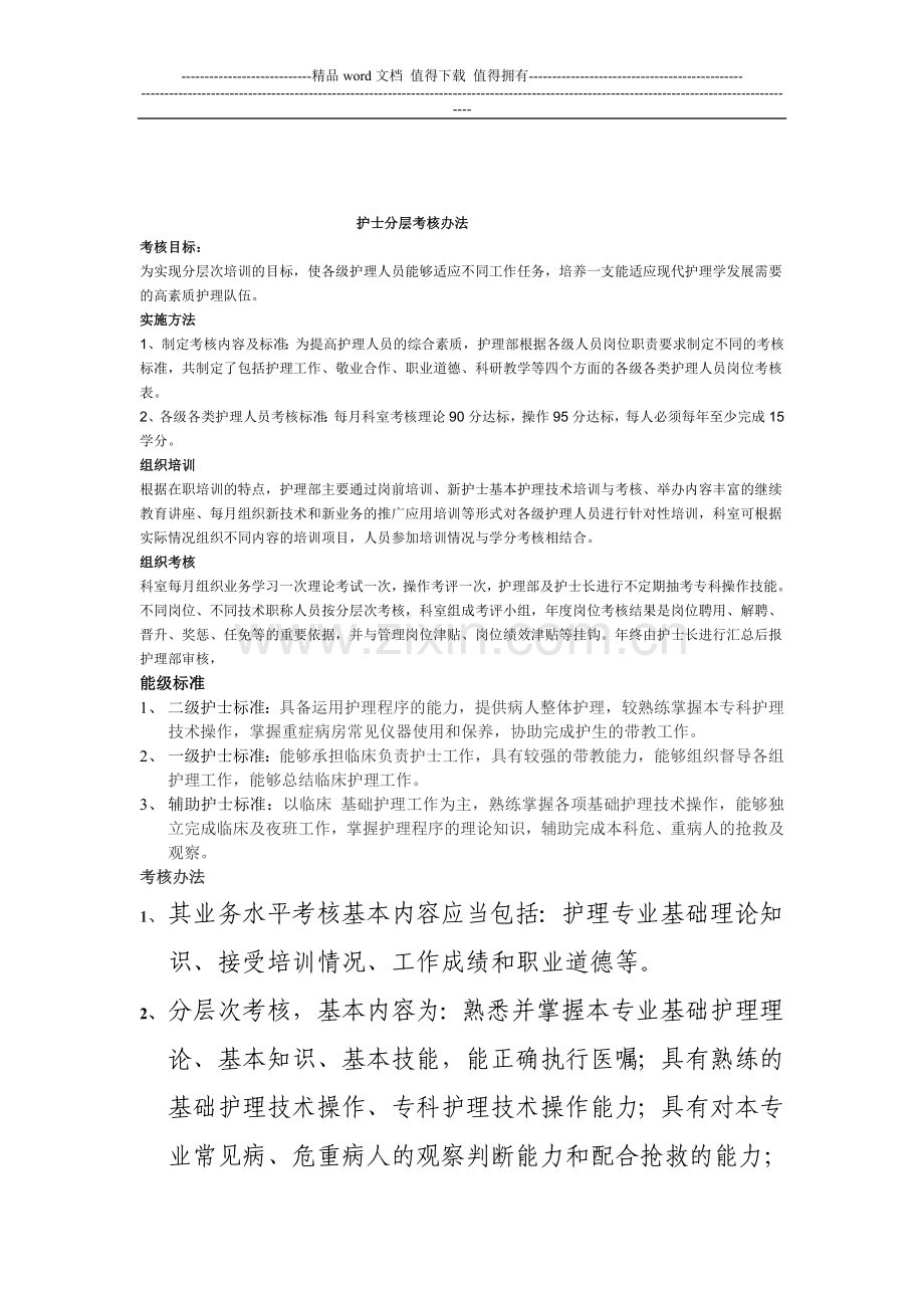 护士分层考核办法..doc_第1页
