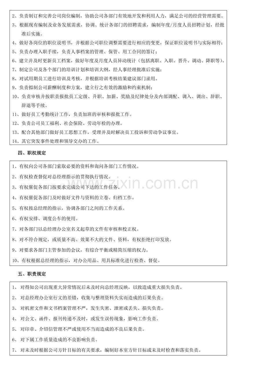人事行政主管岗位职责.doc_第2页
