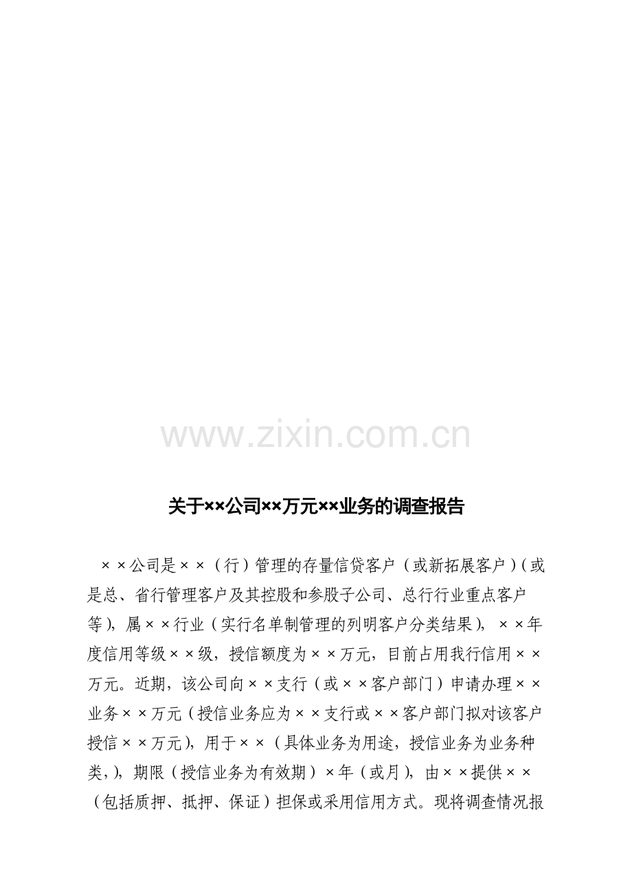 保理业务调查报告模板.doc_第1页