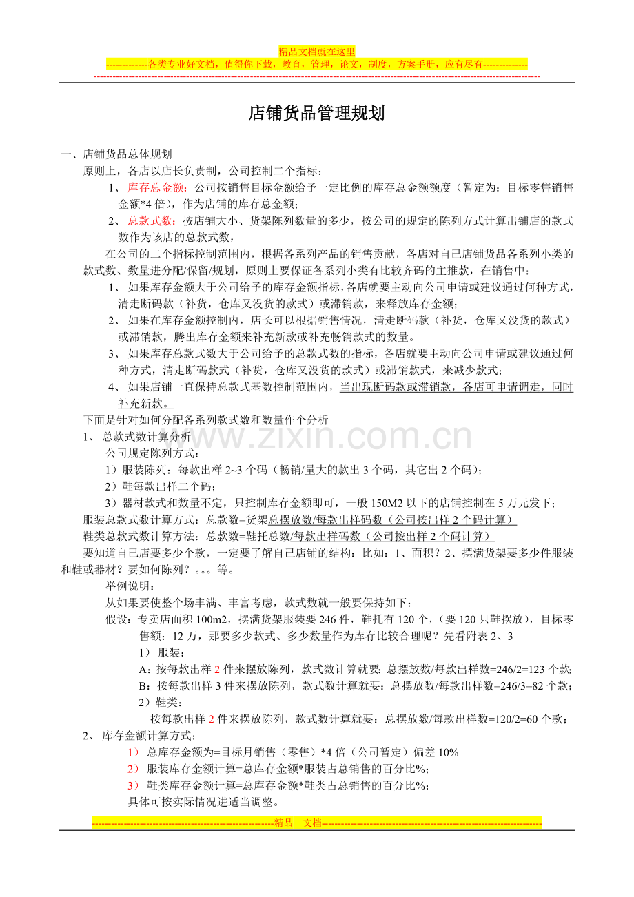 店铺货品管理规划.doc_第1页