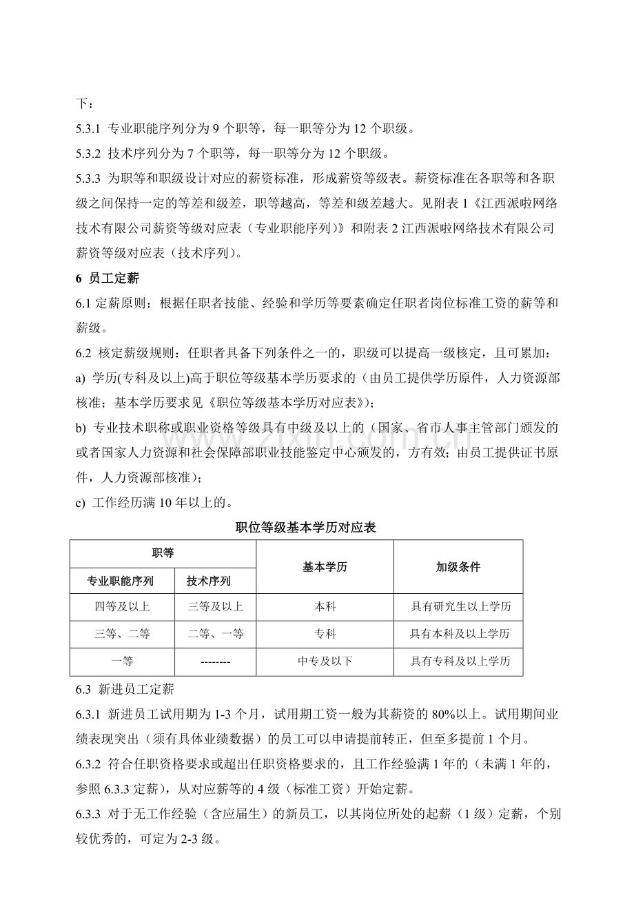 XX网络公司薪酬管理方案.doc_第2页