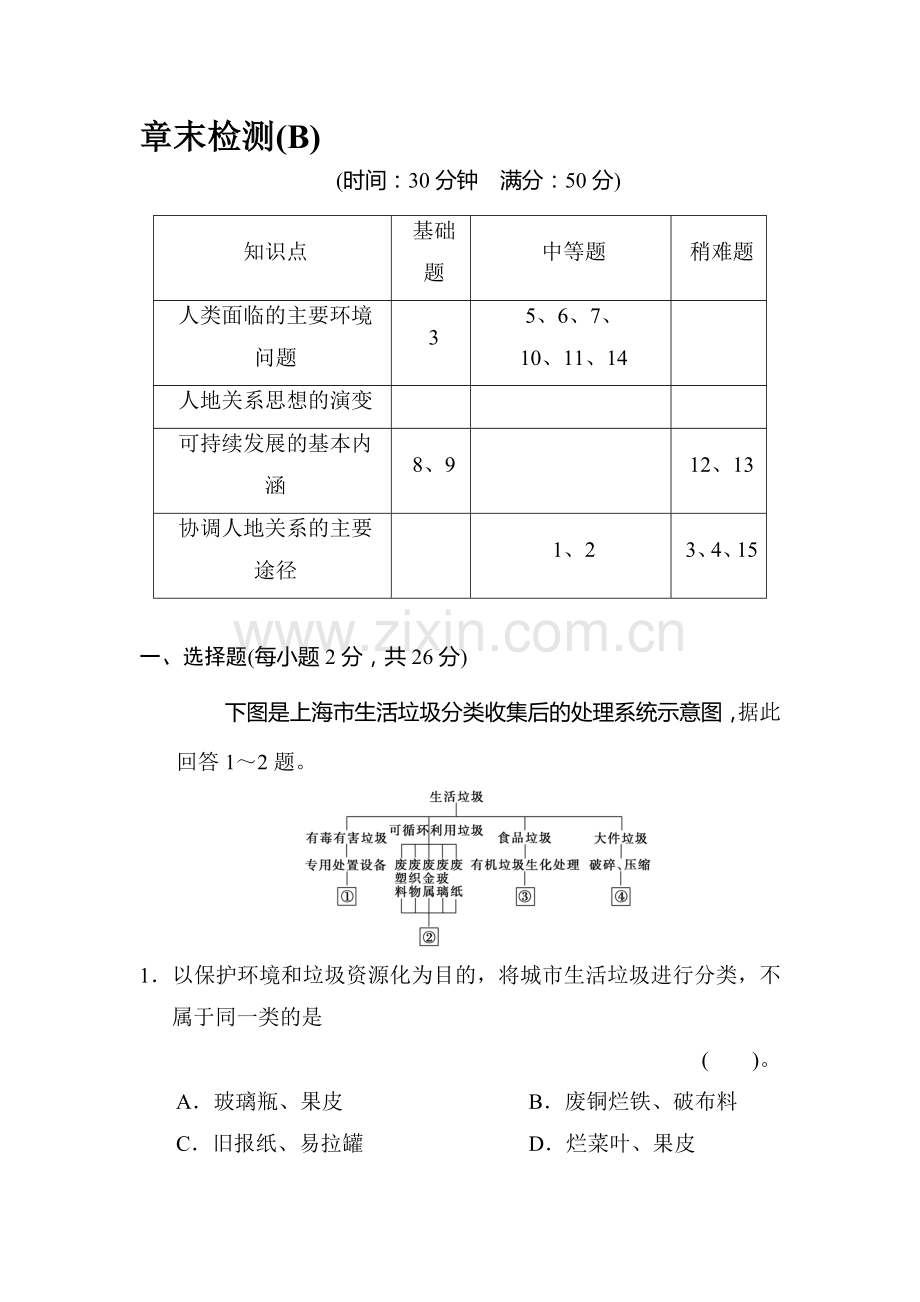 2016-2017学年高一地理下学期同步训练43.doc_第1页