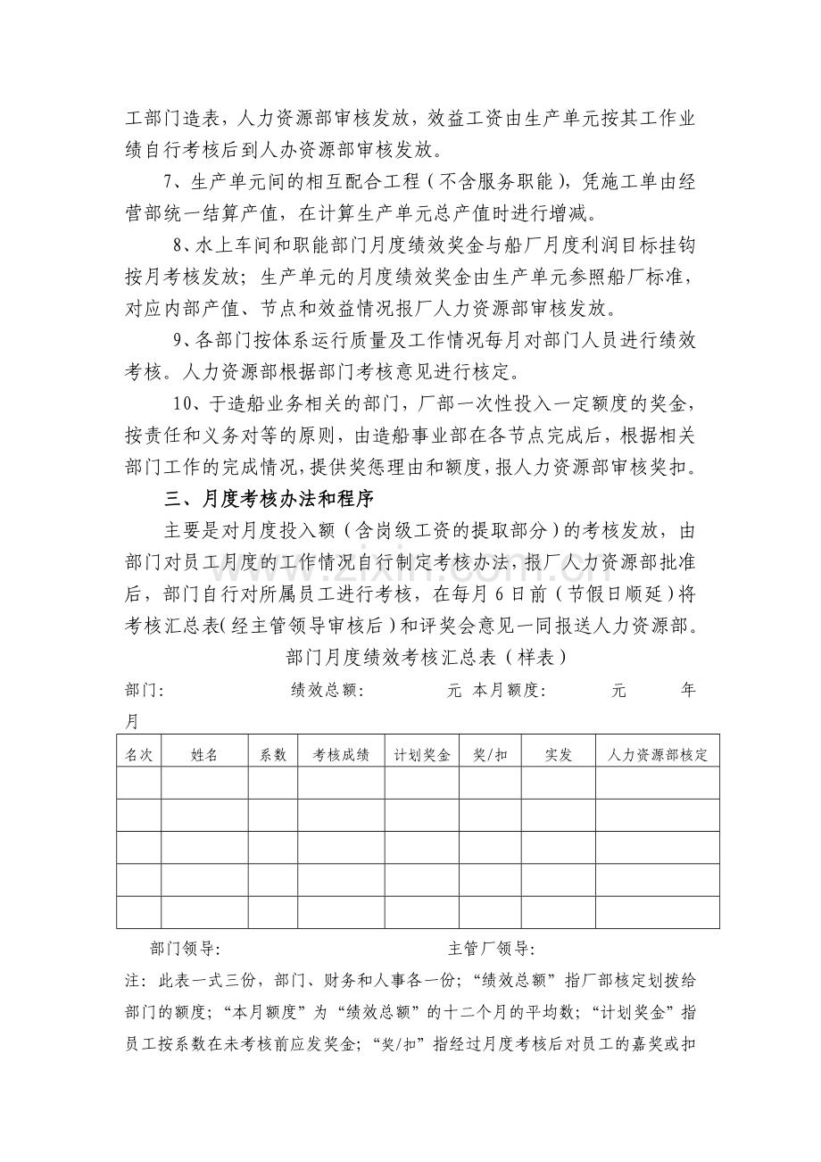 紫金山船厂2010年度考核分配方案.doc_第2页