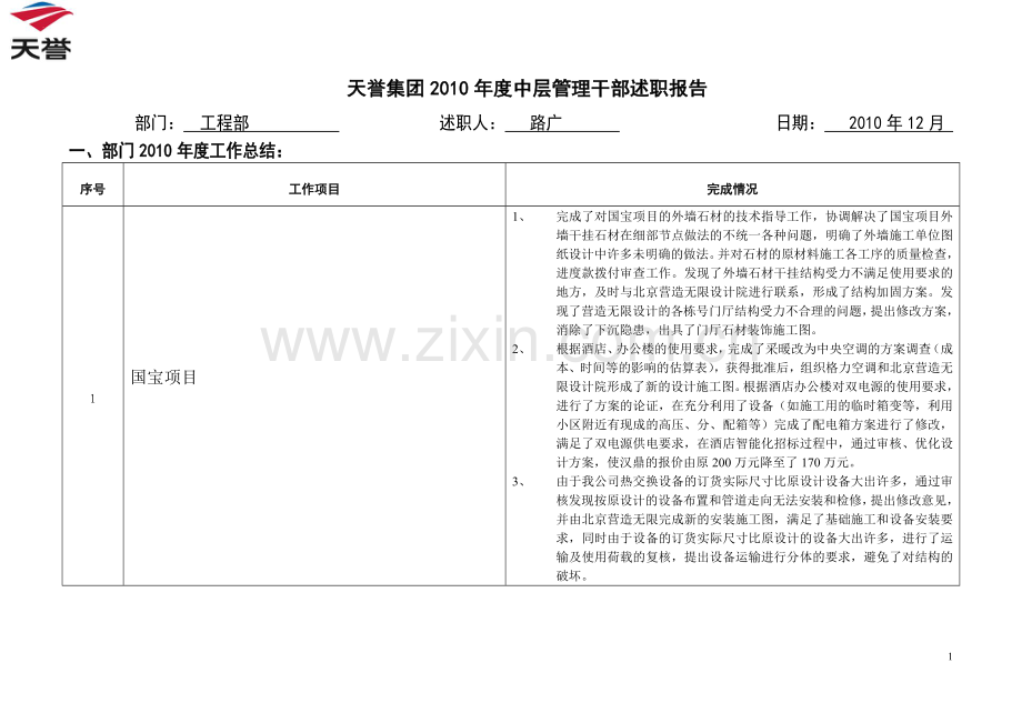 2010年度中层管理干部述职报告路广.doc_第1页