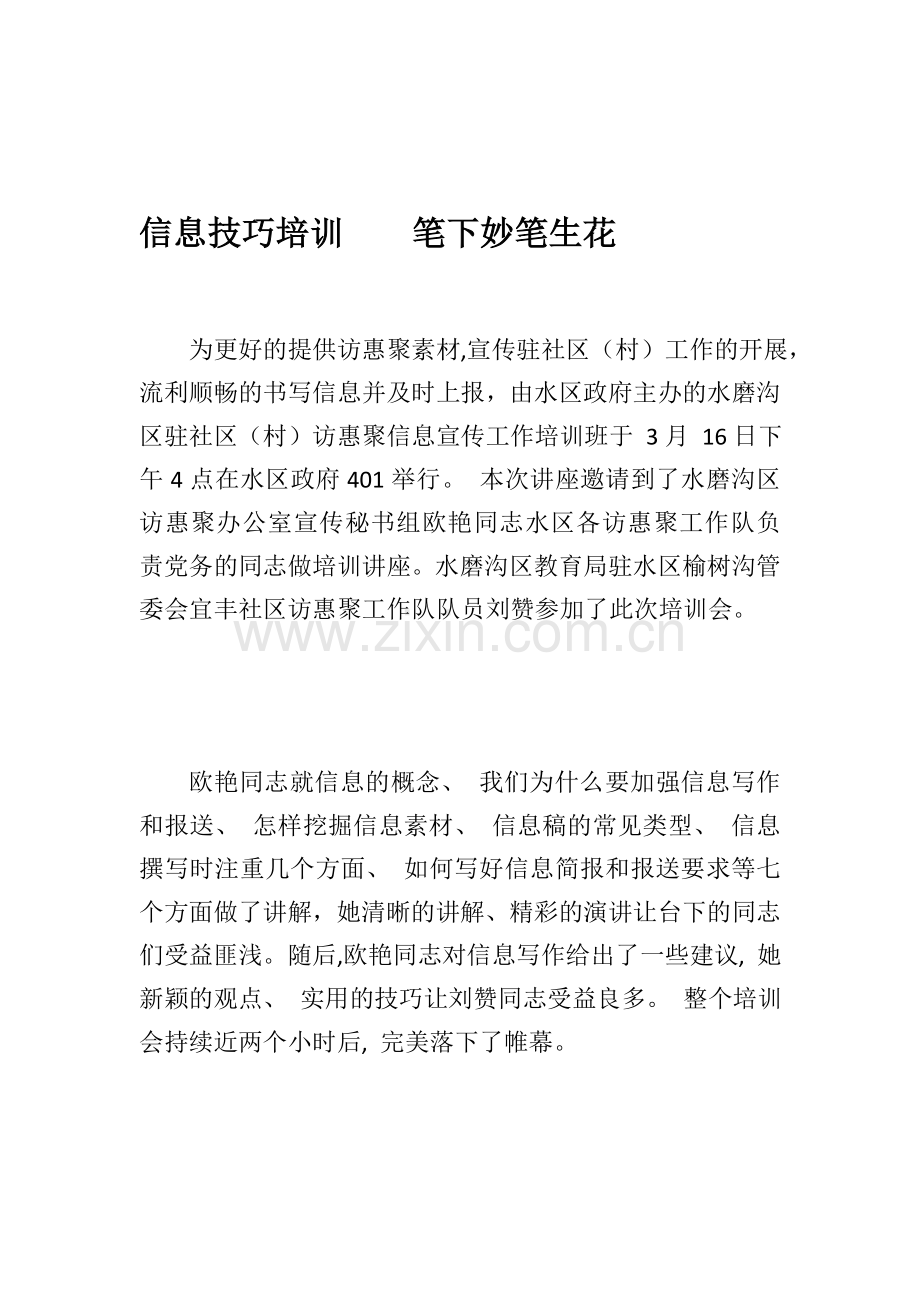 写作信息技巧培训.doc_第1页