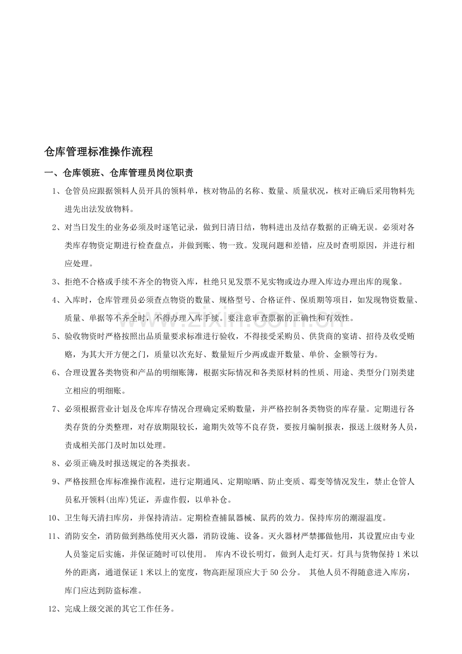 仓库管理SOP.doc_第1页
