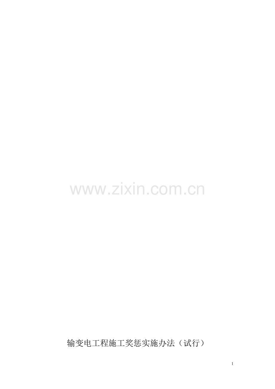 某输变电工程施工奖惩实施办法(试行).doc_第1页