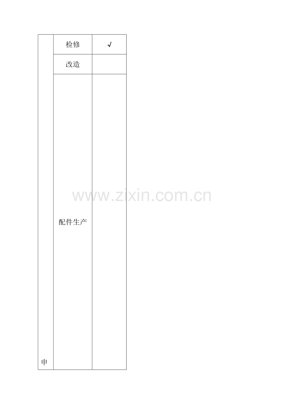 检修资质申请.doc_第1页
