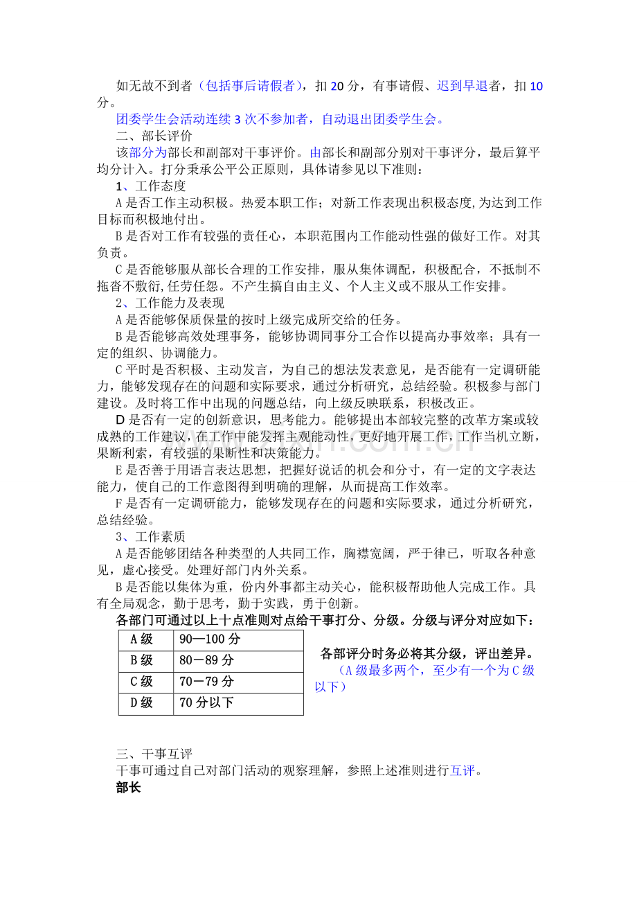 人文院团委学生会监督考核制度..doc_第2页
