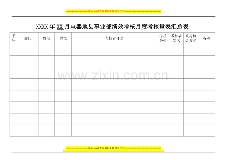 绩效考核评语汇总表.doc_第2页