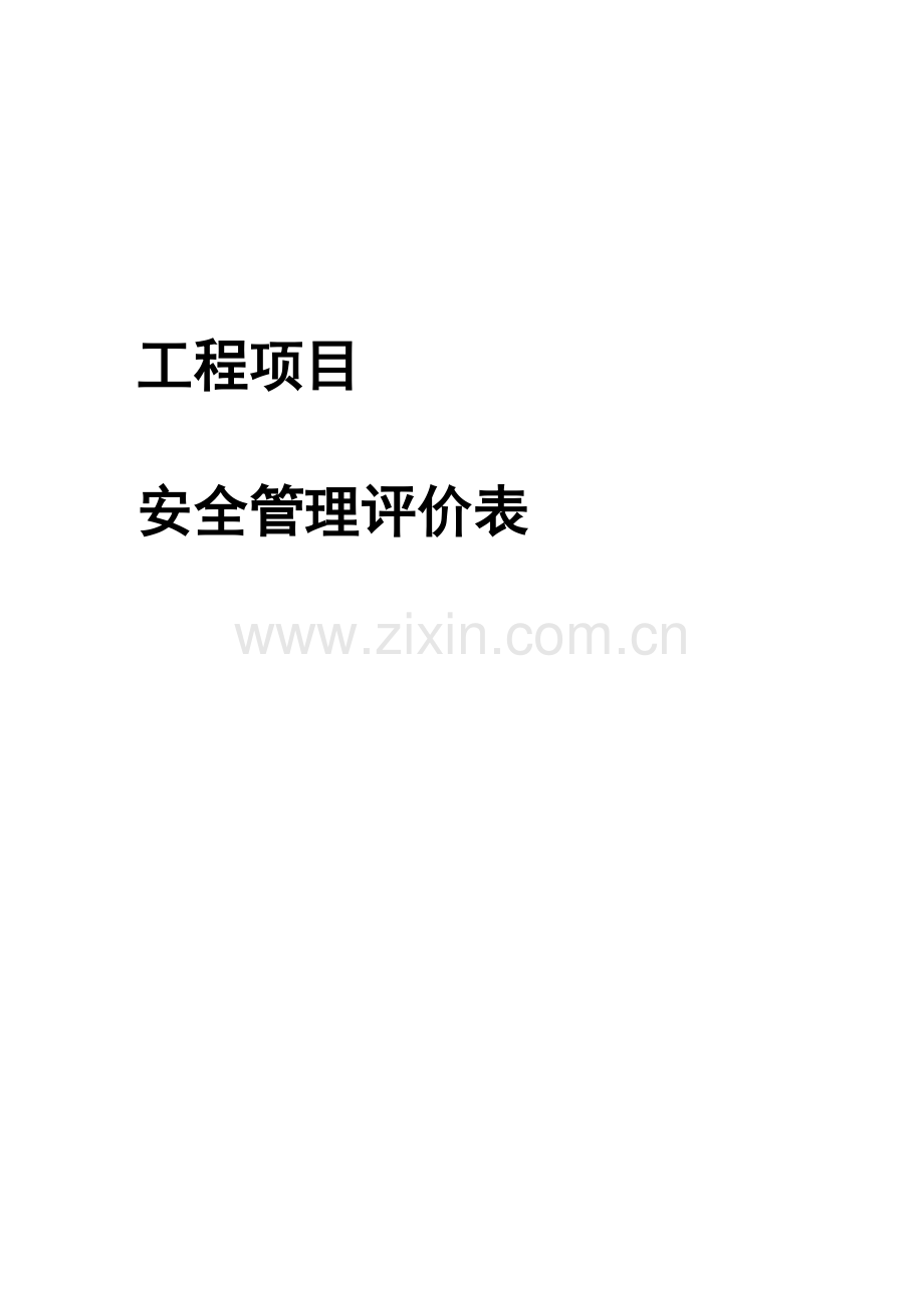 工程项目安全管理评价办法.doc_第1页